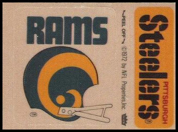 Los Angeles Rams Helmet Pittsburgh Steelers Name